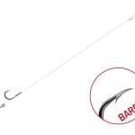 Kötött horog Delphin FLR Sting / 6db 1